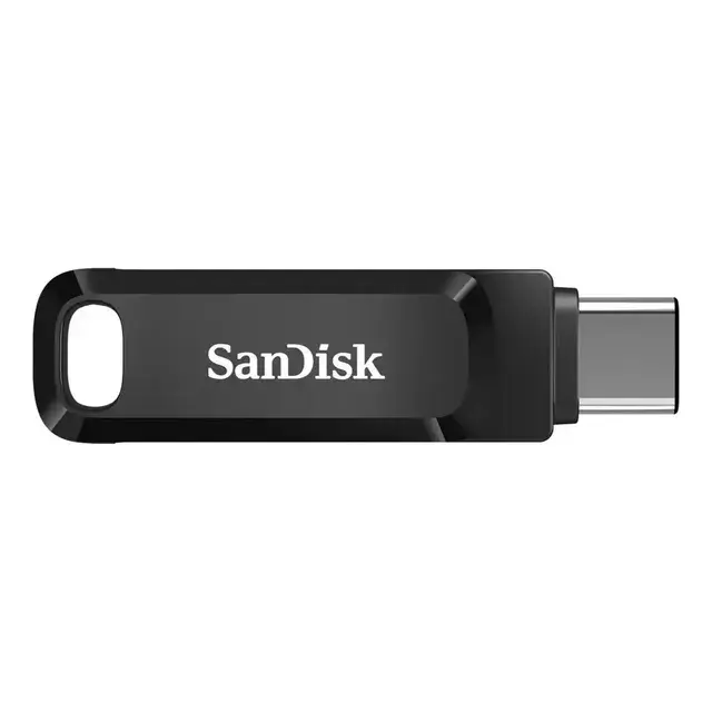 Pendrive SanDisk Ultra Dual Drive Go 07896001007024 128GB 3.2 Gen 1 preto e prateado