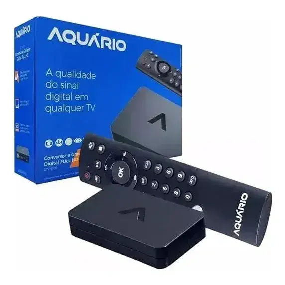 Conversor Digital TV Aberta Aquário DTV-9000 Full HD HDMI