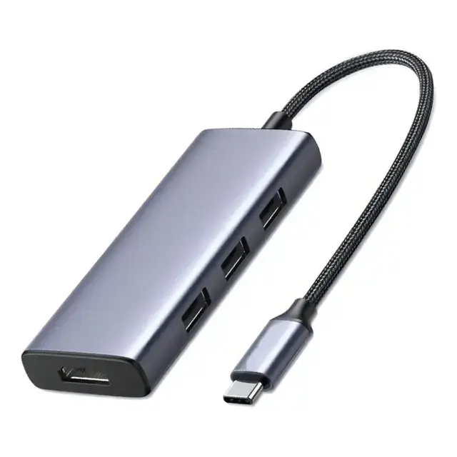 Hub USB C UG 4 em 1 HDMI 2.1 8K MacBook Air Pro M1 M2 Cinza