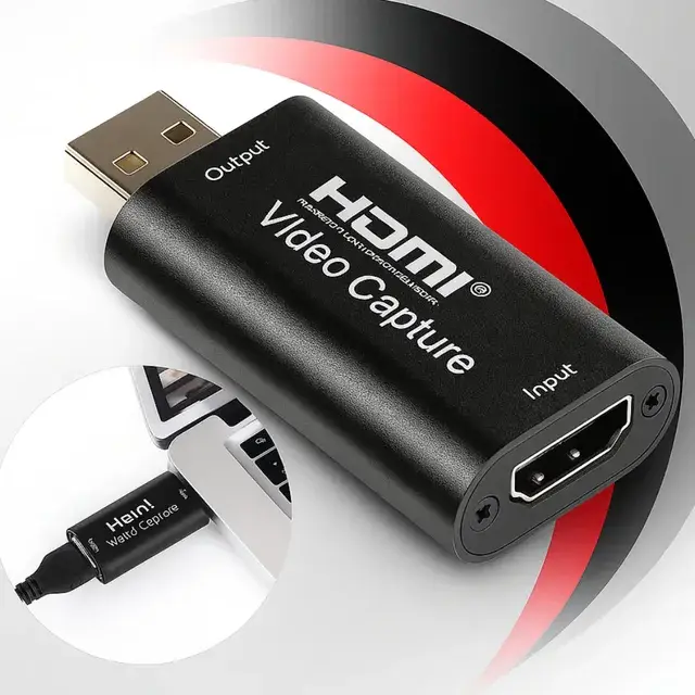 Placa De Captura Hdmi 4k Usb 1080p Full Hd Live Streaming Conversor Video Gamer Plug Play Chrome Technology
