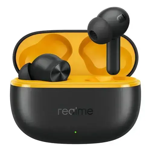 Fone de ouvido sem fio Realme Buds T200 Lite Cor Preto Bluetooth 5.4 IPX4 +7h de reprodução + 48h com o estojo de carregamento